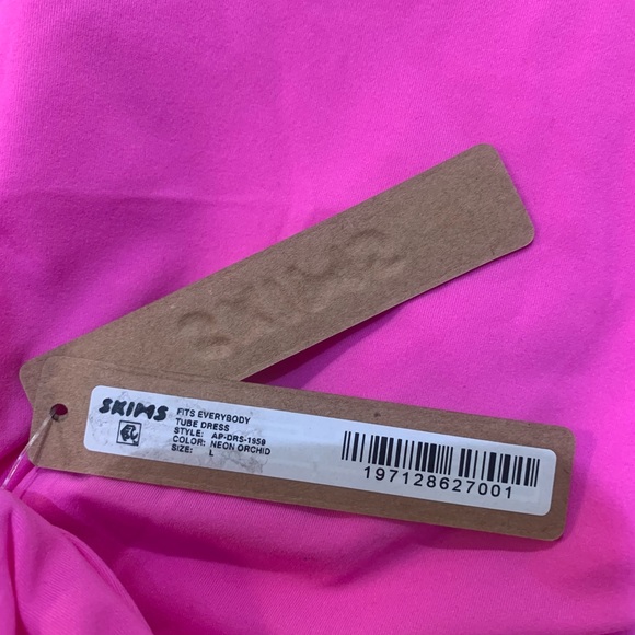 NWT Skims Fits Everybody Tube Maxi Dress Neon Orchid Size Large - Picture 8 of 13